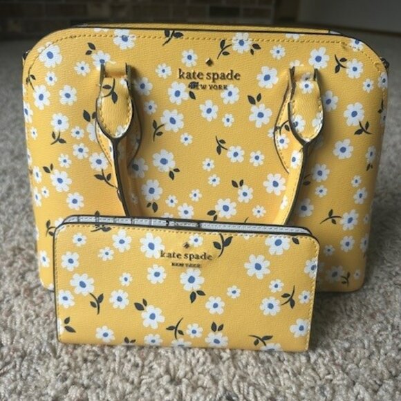 kate spade darcy fleurette toss small satchel and wallet - Picture 6 of 6